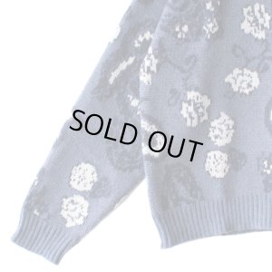 画像5: 【NEWFUNK】PAISLEY CREW NECK KNIT (Navy Blue)