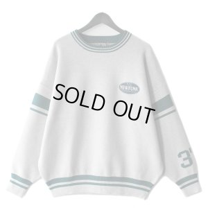 画像1: 【NEWFUNK】LINE CREW NECK KNIT (Gray)