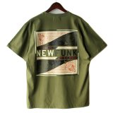 【NEWFUNK】PAISLEY BANDANA TEE (Olive)