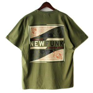 画像1: 【NEWFUNK】PAISLEY BANDANA TEE (Olive)