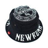 【NEWFUNK】M.G CIRCLE BUCKET HAT (Black) 
