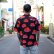 画像3: 【Ryukyu Pride Wear】Open Collar Shirt -花笠- (Black) (3)