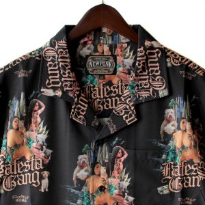 画像2: 【NEWFUNK】LAFESTA GANG Open Collar Shirt