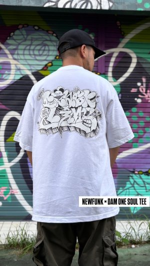 画像6: 【NEWFUNK × DAM ONE】SOUL TEE (White) [初回限定ステッカー付き]