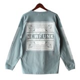 【NEWFUNK】PAISLEY BANDANA Long Sleeve Shirt -ONECALLA- (Smoke Blue)