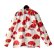 画像1: 【Ryukyu Pride Wear】Open Collar Long Sleeve Shirt -花笠- (White) (1)