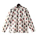 【Ryukyu Pride Wear】Open Collar Long Sleeve Shirt -舞踊- (White)
