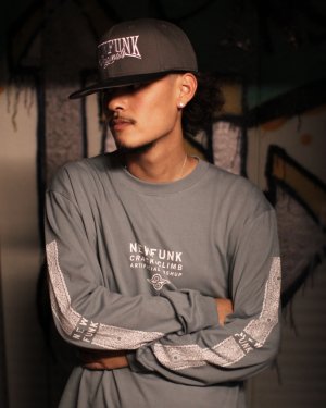 画像9: 【NEWFUNK】NFO SNAPBACK CAP (Charcoal/Black)