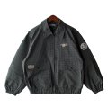 【NEWFUNK】BLOCK CHECK NYLON JACKET (Charcoal)