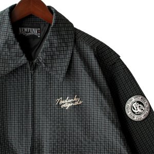 画像3: 【NEWFUNK】BLOCK CHECK TRACK JACKET (Charcoal)