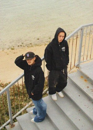 画像8: 【NEWFUNK】LNS MERMAID MALL ZIP HOODIE (Black)