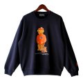 【NEWFUNK】HEADS BEAR CREW NECK SWEAT (Navy)