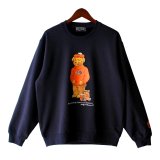 【NEWFUNK】HEADS BEAR CREW NECK SWEAT (Navy)