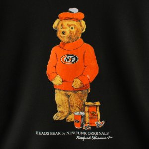 画像2: 【NEWFUNK】HEADS BEAR CREW NECK SWEAT (Black)