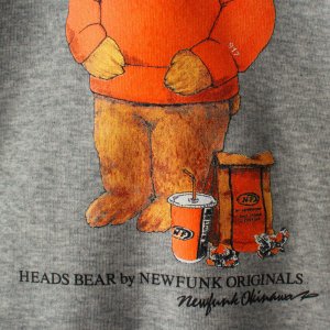 画像6: 【NEWFUNK】HEADS BEAR ZIP HOODIE (Gray)