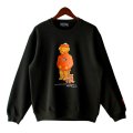 【NEWFUNK】HEADS BEAR CREW NECK SWEAT (Black)