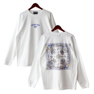 画像6: 【NEWFUNK】JAN BANDANA Long Sleeve Shirt (White)