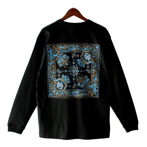 画像1: 【NEWFUNK】JAN BANDANA Long Sleeve Shirt (Black)