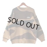 【NEWFUNK】CAMO CREW NECK KNIT (Brown)