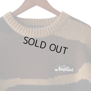 画像2: 【NEWFUNK】CAMO CREW NECK KNIT (Brown)