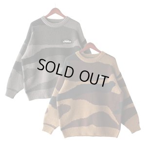 画像5: 【NEWFUNK】CAMO CREW NECK KNIT (Brown)