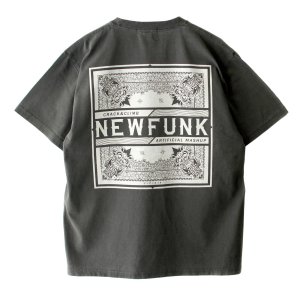 画像1: 【NEWFUNK】PAISLEY BANDANA TEE -ONECALLA- (Pigment Dye: Black)