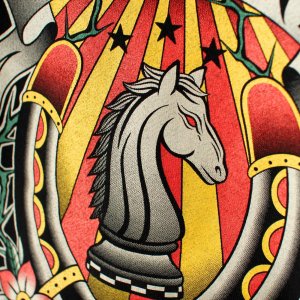 画像7: 【NEWFUNK】HORSE SHOE ZIP HOODIE / STORE 16th.Anniversary Design (Black)