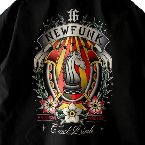 画像4: 【NEWFUNK】HORSE SHOE SHIRT / STORE 16th.Anniversary Design (Black)