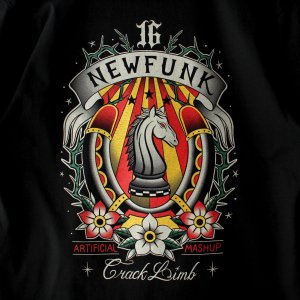 画像4: 【NEWFUNK】HORSE SHOE TEE / STORE 16th.Anniversary Design (Black)