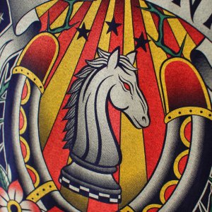 画像5: 【NEWFUNK】HORSE SHOE TEE / STORE 16th.Anniversary Design (Navy)