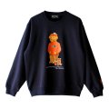 【NEWFUNK】HEADS BEAR CREW NECK SWEAT (Navy)