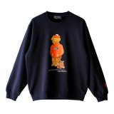 【NEWFUNK】HEADS BEAR CREW NECK SWEAT (Navy)