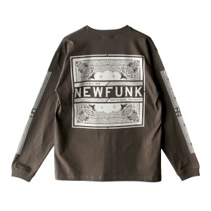 画像1: 【NEWFUNK】PAISLEY BANDANA Long Sleeve Shirt -ONECALLA- (Charcoal Black)