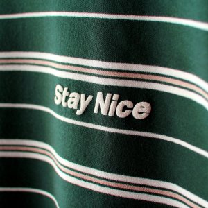 画像3: 【NEWFUNK】Stay Nice Border Tee (Green)