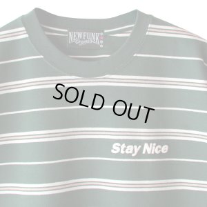 画像2: 【NEWFUNK】Stay Nice Border Tee (Green)