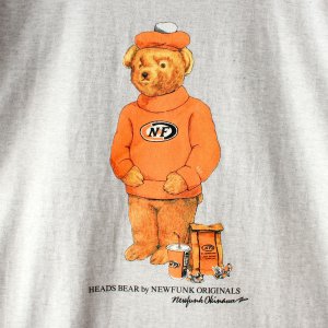 画像2: 【NEWFUNK】HEADS BEAR TEE (Light Grey)