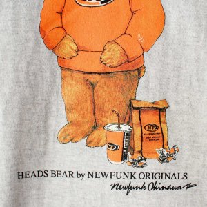 画像4: 【NEWFUNK】HEADS BEAR TEE (Light Grey)
