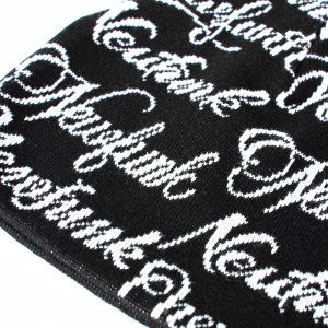 画像2: 【NEWFUNK】TEXTLOGO Weaving Beanie (Black)