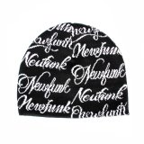 【NEWFUNK】TEXTLOGO Weaving Beanie (Black)