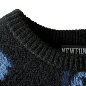 画像4: 【NEWFUNK】PAISLEY CREW NECK KNIT (Black)