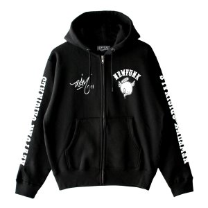 画像1: 【NEWFUNK × DAM ONE】SOUL ZIP HOODIE (Black)