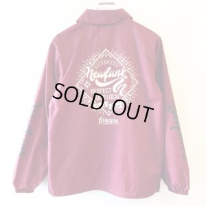 画像2: 【CRACKLIMB】KINGPIN NILON JACKET (WINE)