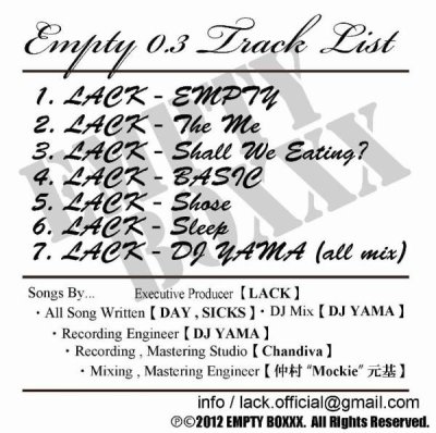 画像2: LACK 『EMPTY 0.3』 (CD-R)
