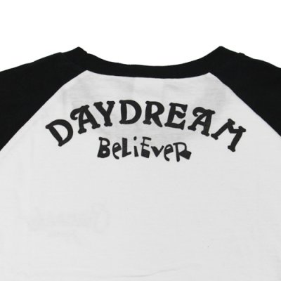 画像2: 【RIVAXIDE】 DAYDREAM BELIEVER RAGLAN TEE (WHT/BLK)