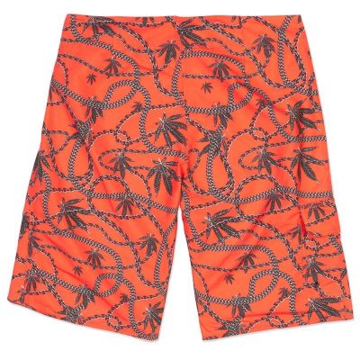 画像1: 【CROOKS&CASTLES】 CHAINLEAF BOARD SHORT (RED)