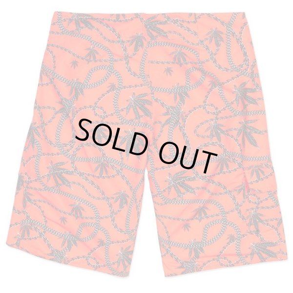 画像2: 【CROOKS&CASTLES】 CHAINLEAF BOARD SHORT (RED) (2)