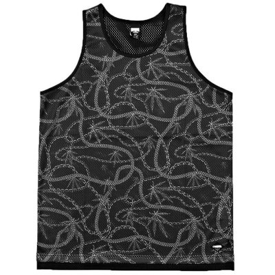 画像1: 【CROOKS&CASTLES】 CHAINLEAF BASKETBALL TANKTOP (BLK)