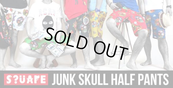 画像3: 【SQUARE】 JUNK SKULL HALF PT (BLK) (3)