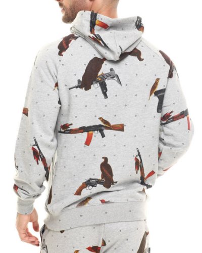 画像2:  ＊SALE＊【CROOKS&CASTLES】 BIRD TRAP HOODED PULLOVER (GRY)