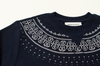 画像1: 【CROOKS&CASTLES】 NATIVE CREWNECK SWEAT (NYV)